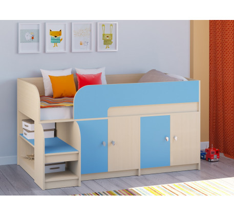 Кровать-чердак Астра-9.6 для девочки от 2 лет, спальное место 160х80 см